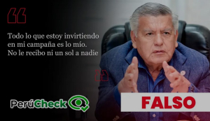 FACT-CHECKING: Es falsa la afirmación de César Acuña sobre el autofinanciamiento exclusivo de su campaña