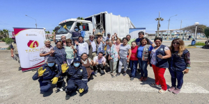 Alcalde Pascual Güisa entrega compactador de basura a Balneario Boca del Río
