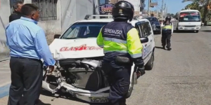 Violento accidente de tránsito en el cruce de calle Cajamarca con la Av. Bolognesi