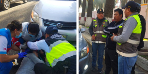 Mujer atropellada en la avenida Bolognesi: Serenos e inspectores brindaron auxilio