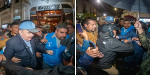 Arequipa recibe con rechazo a López aliaga: Porky corrupto retumbó en el teatro Fénix